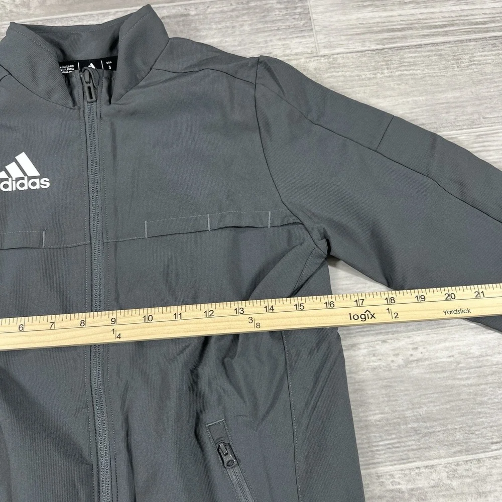 Adidas Youth Rink Suit Full Zip Lightweight Track Jacket GF8194 Gray Kids Size S